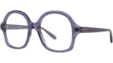 Slim Purple Geometric Eyeglasses