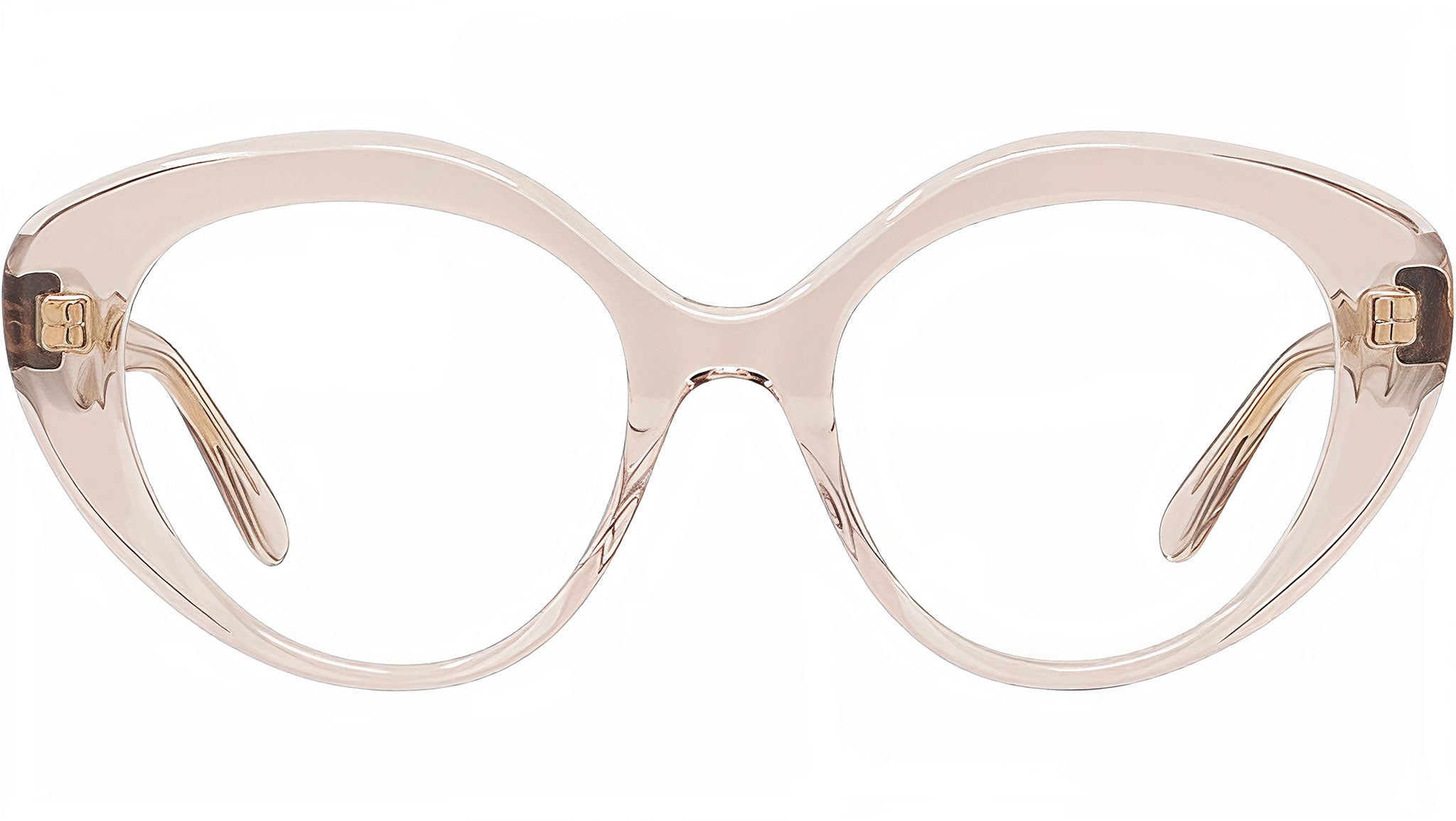 Curvy Brown Cat Eye Eyeglasses