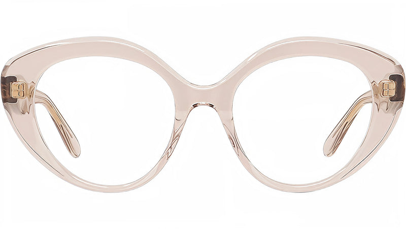 Curvy Brown Cat Eye Eyeglasses