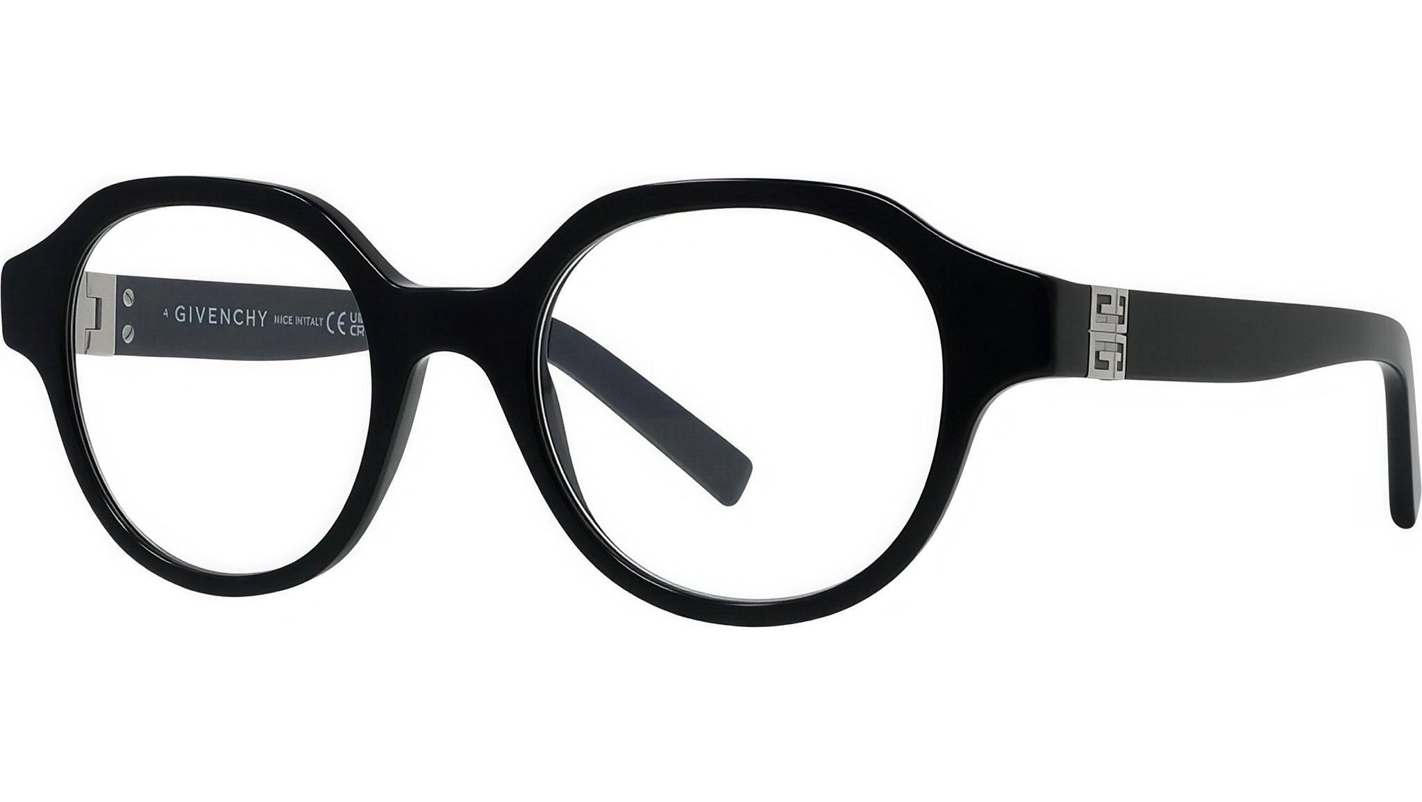 4G Black Round Eyeglasses