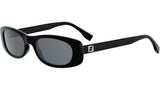 FF Squared Black Oval Sunglasses