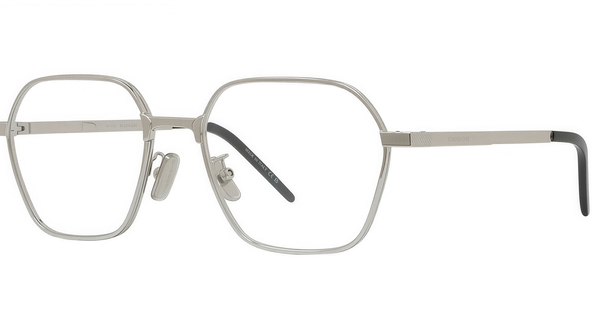GV One Silver Geometric Eyeglasses