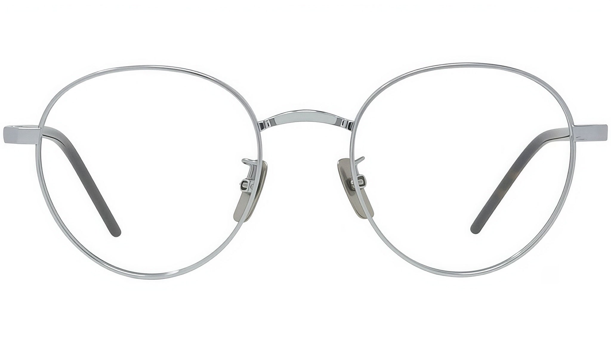 Titanium Silver Geometric Eyeglasses
