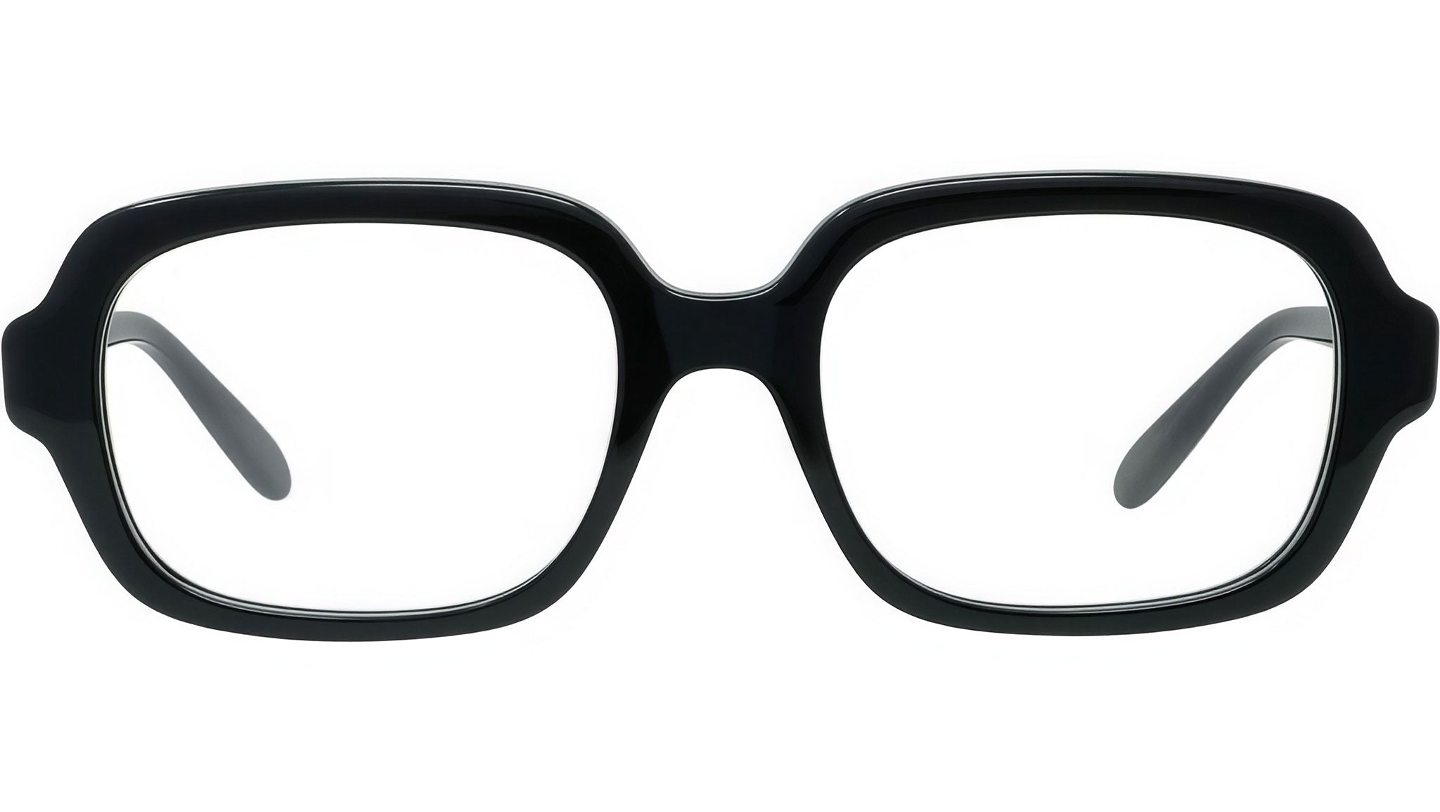 Slim Black Square Eyeglasses