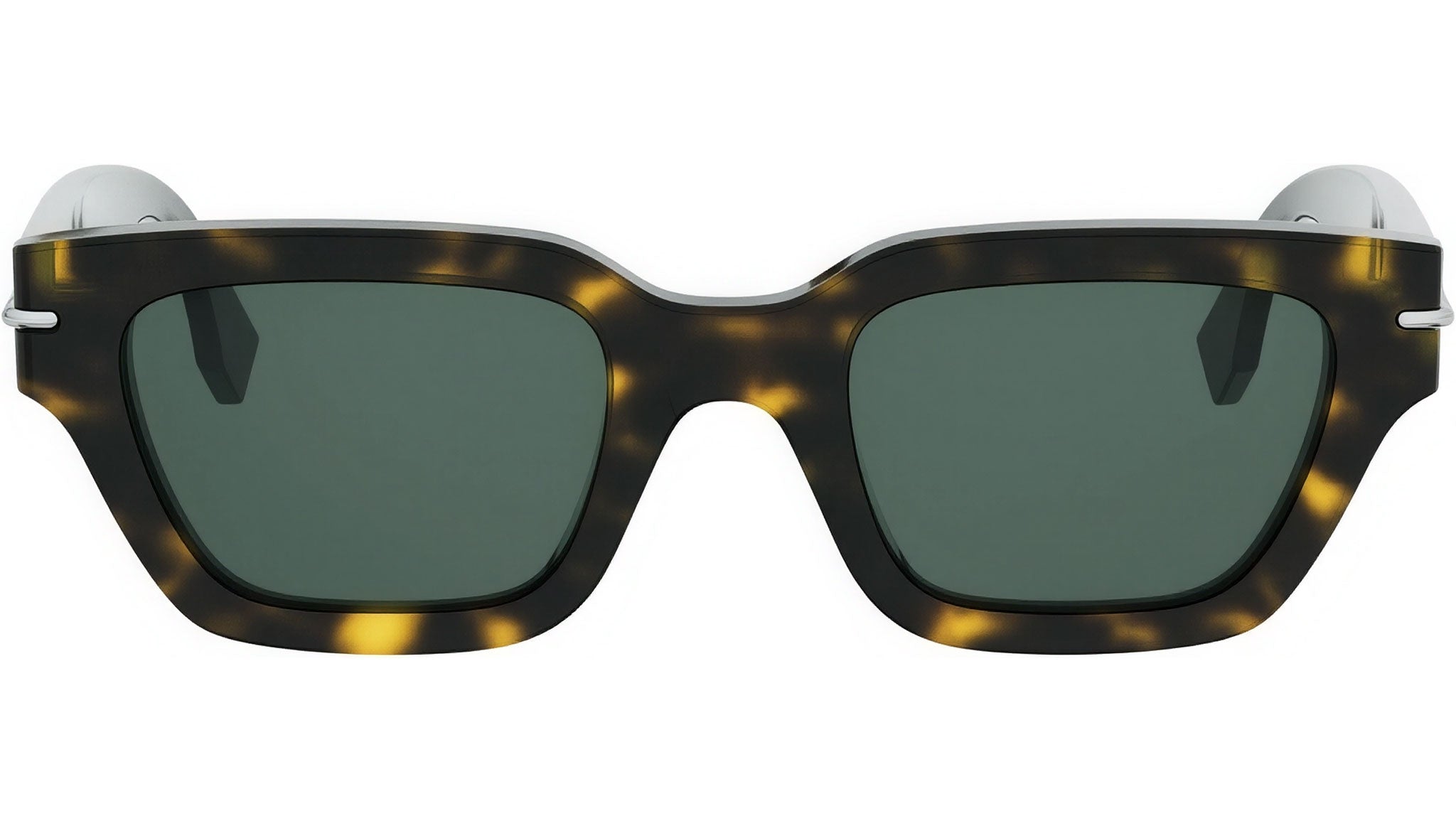 Fendi Selleria Havana Rectangular Sunglasses