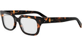 CELINE 3 Dots HD Tortoise Rectangular Eyeglasses