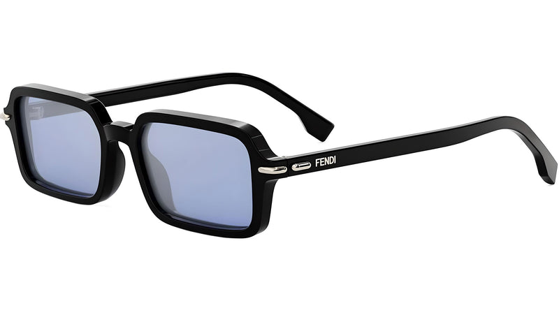 Fendi Selleria Black Rectangular Sunglasses
