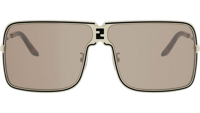 Fendiness Light Gold Mask Sunglasses