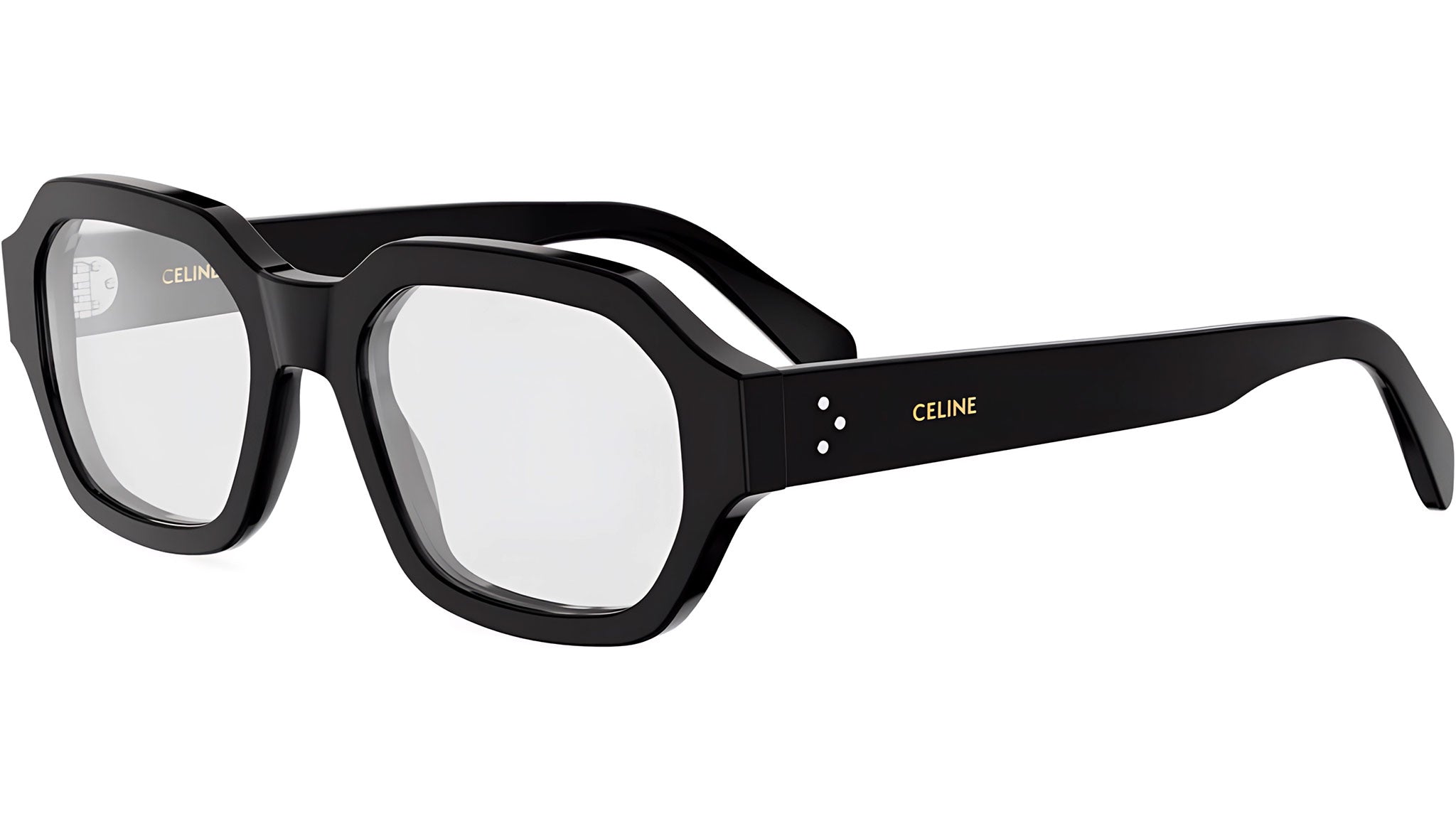 CELINE 3 Dots Black Geometric Eyeglasses