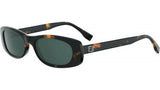 FF Squared Havana Oval Sunglasses