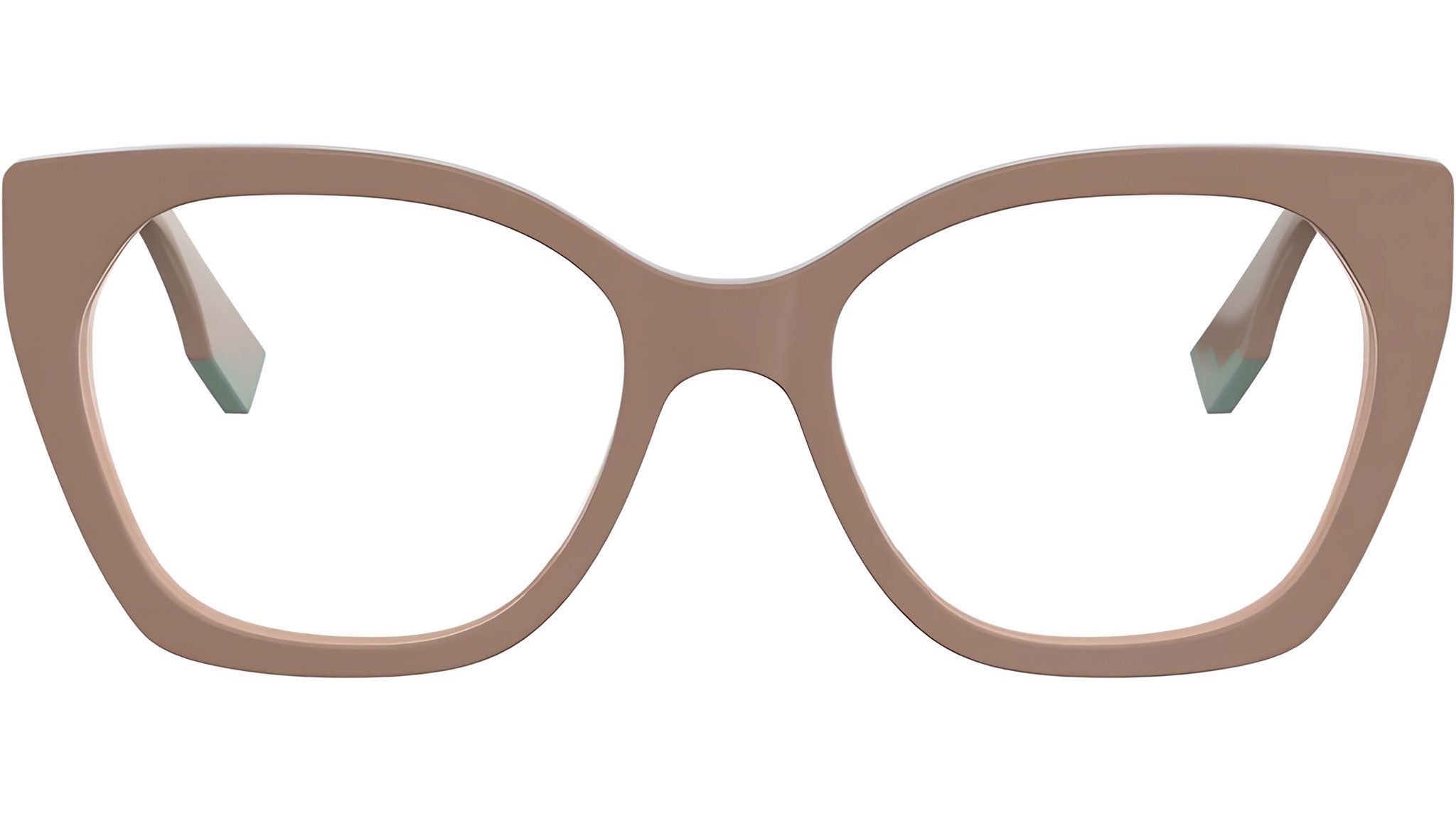 Fendi Way Brown Geometric Eyeglasses