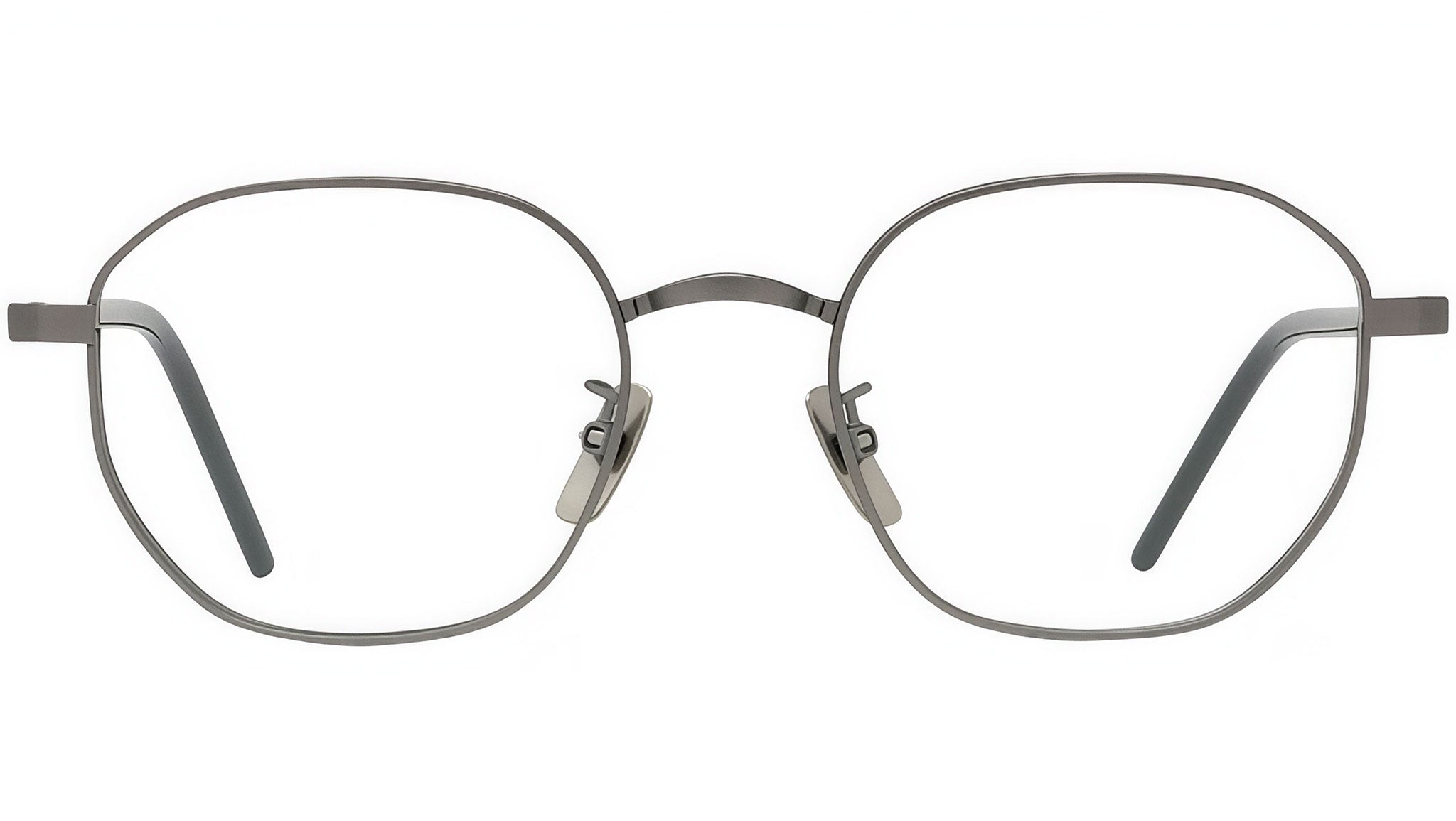 Titanium Ruthenium Geometric Eyeglasses