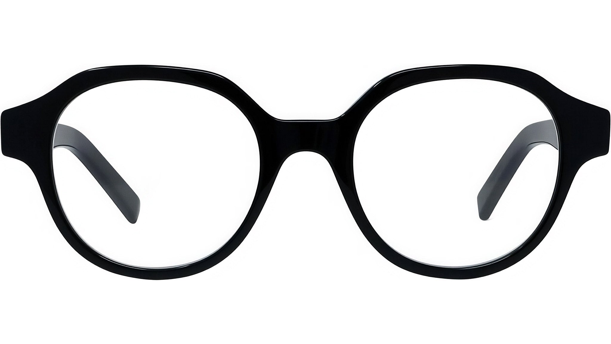 4G Black Round Eyeglasses