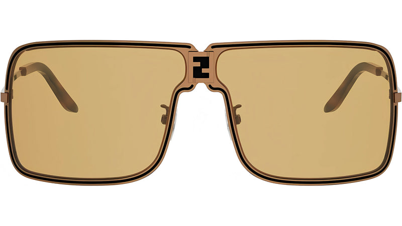 Fendiness Brown Mask Sunglasses