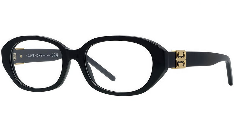 4G Liquid Black Oval Eyeglasses