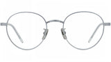 Titanium Matte Silver Geometric Eyeglasses
