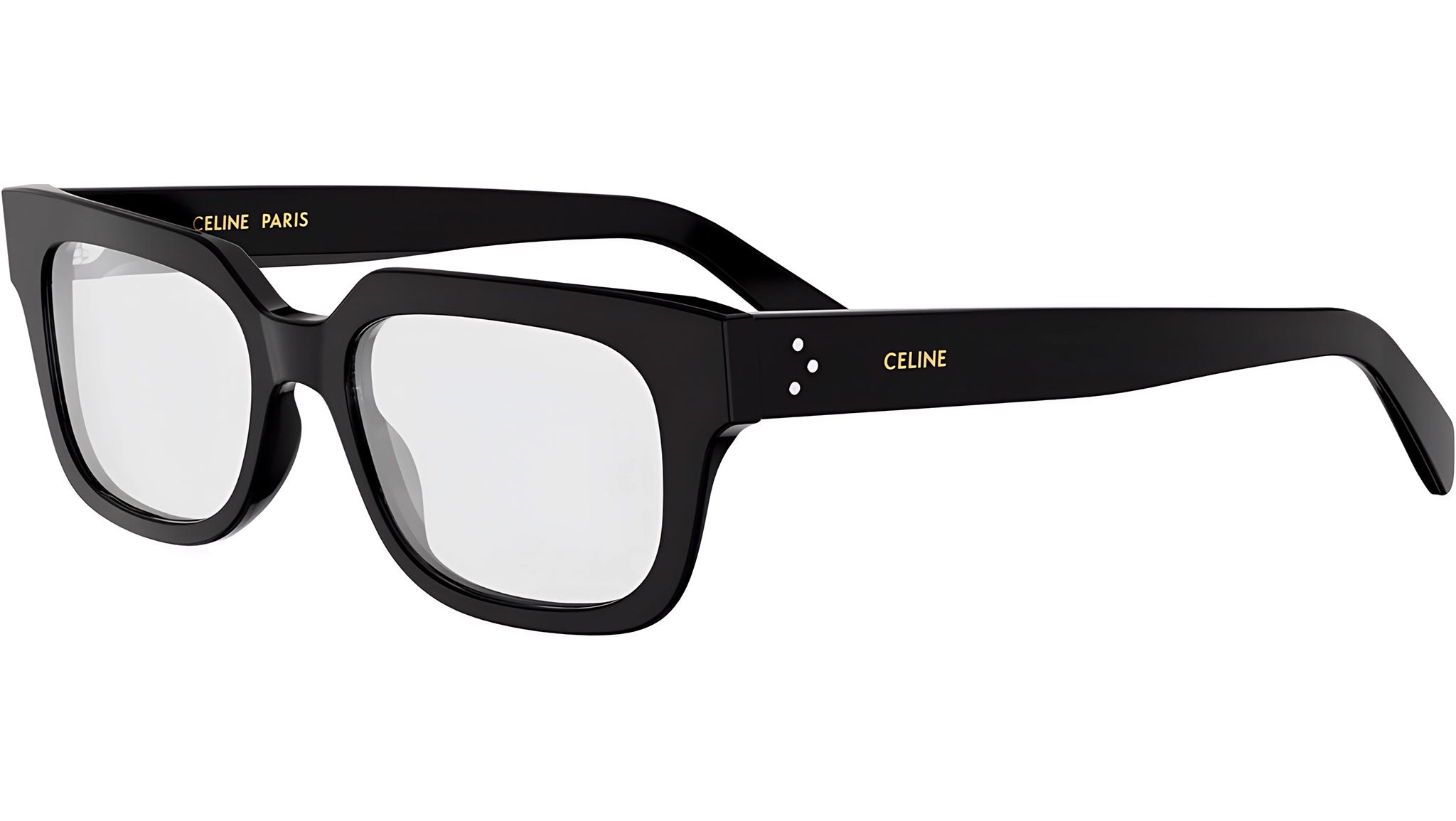 CELINE 3 Dots HD Black Rectangular Eyeglasses