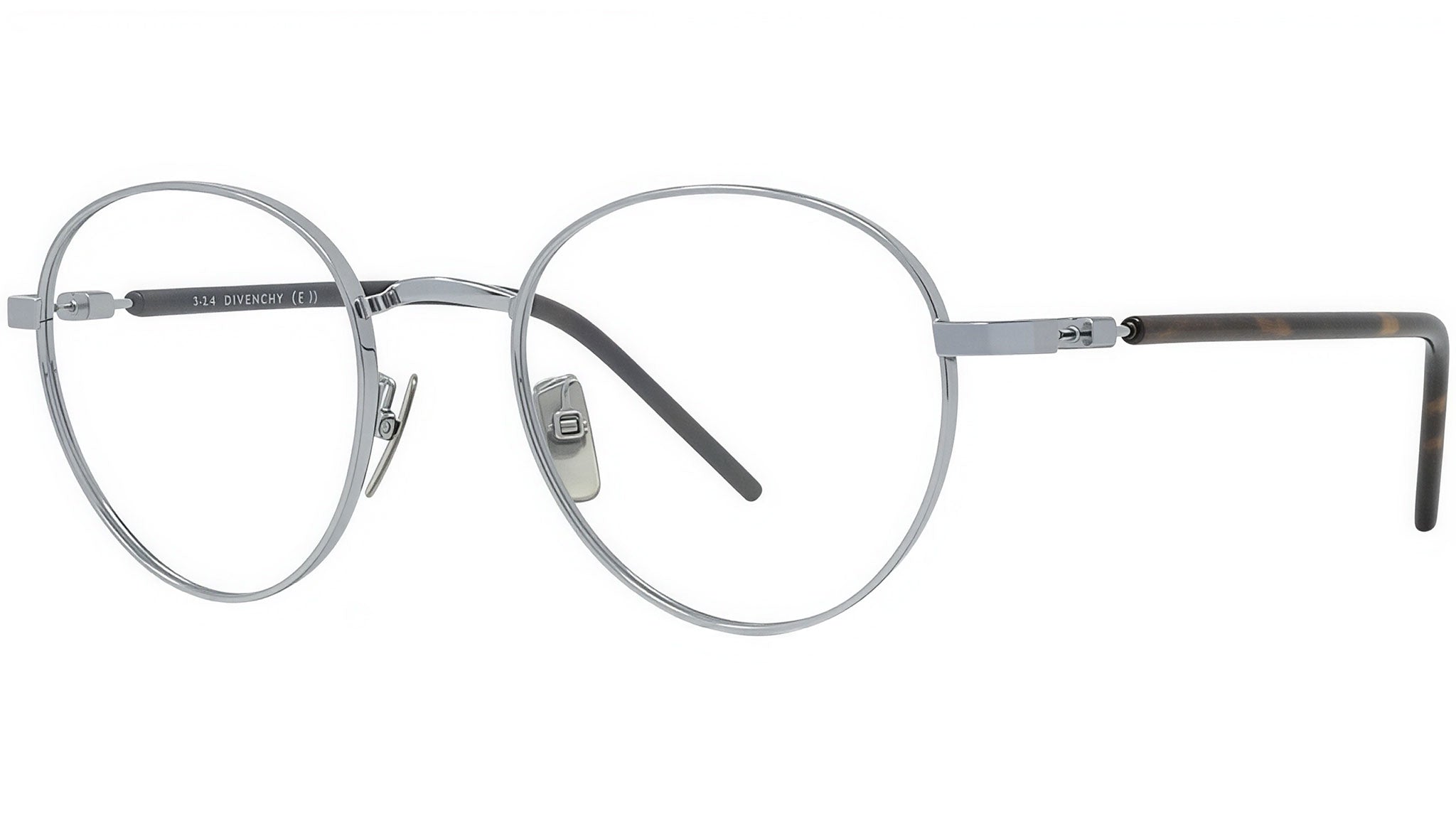Titanium Silver Geometric Eyeglasses