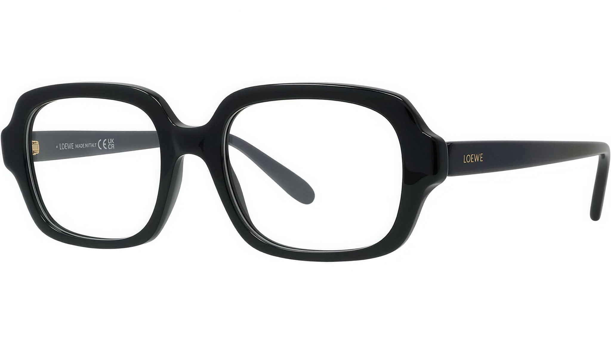 Slim Black Square Eyeglasses