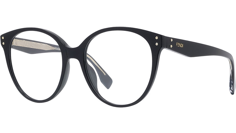 Fendi Essential Black Round Eyeglasses
