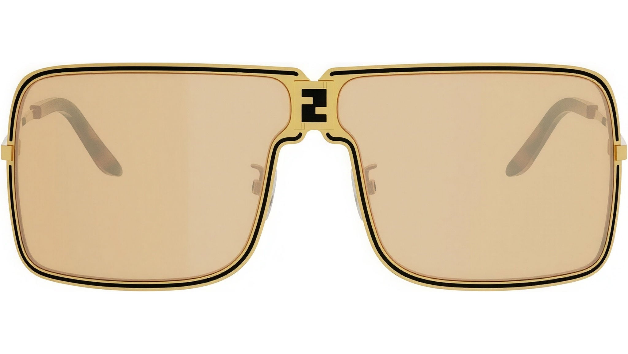 Fendiness Gold Mask Sunglasses