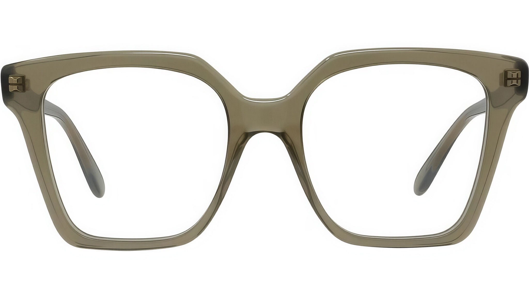Slim Green Square Eyeglasses