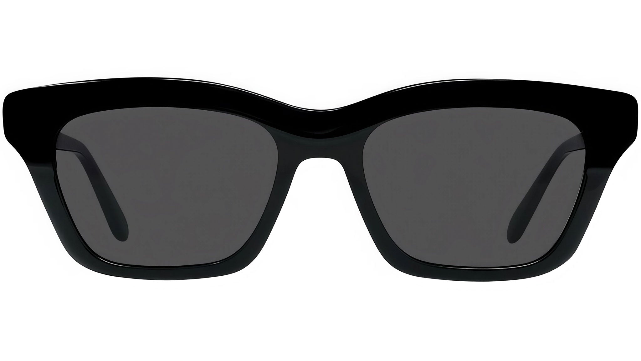 Slim Black Geometric Sunglasses