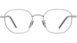 Titanium Silver Geometric Eyeglasses