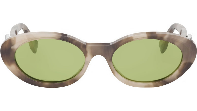 FF Diamonds Grey Oval Sunglasses