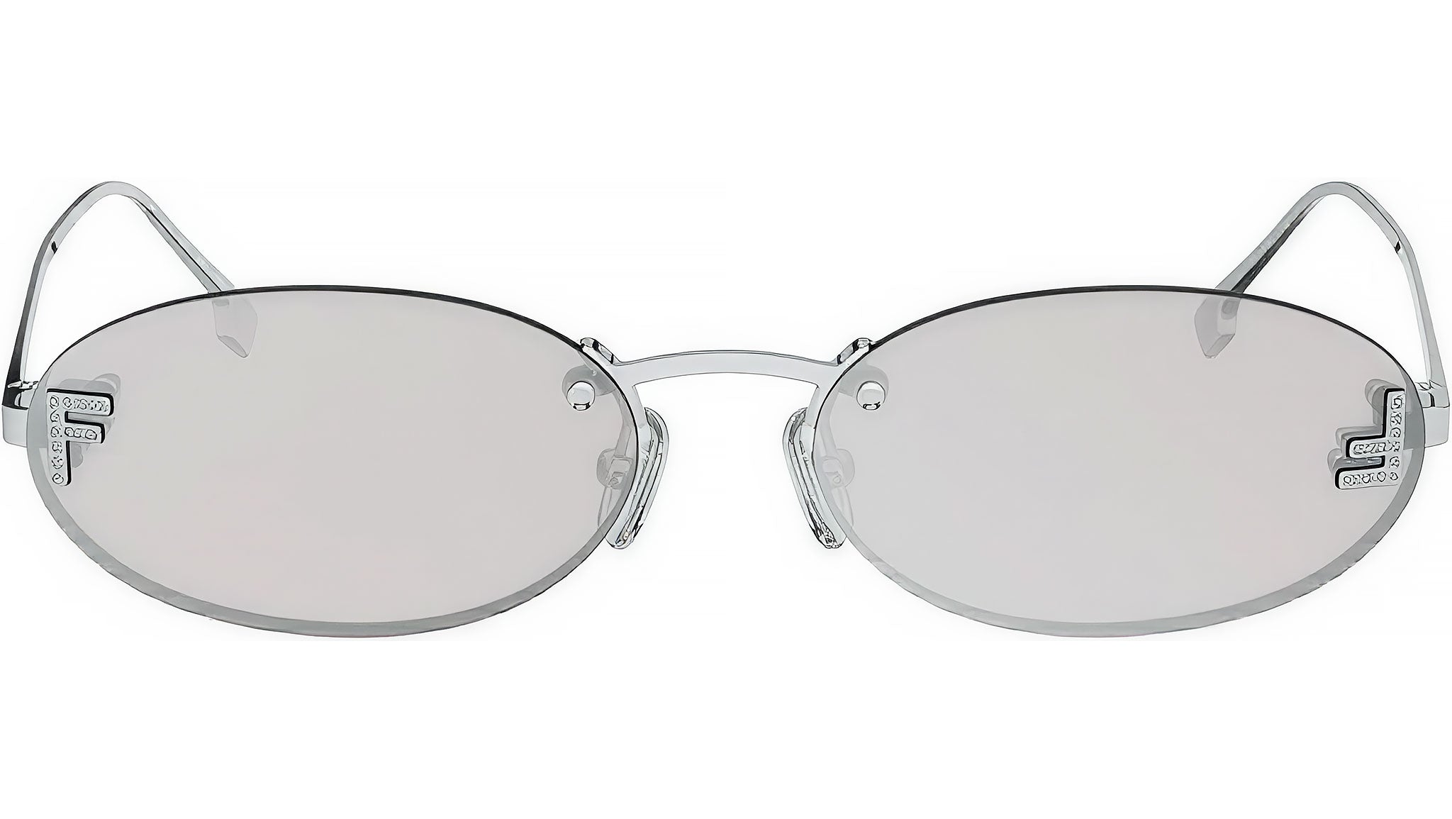 Fendi First Silver Oval Sunglasses