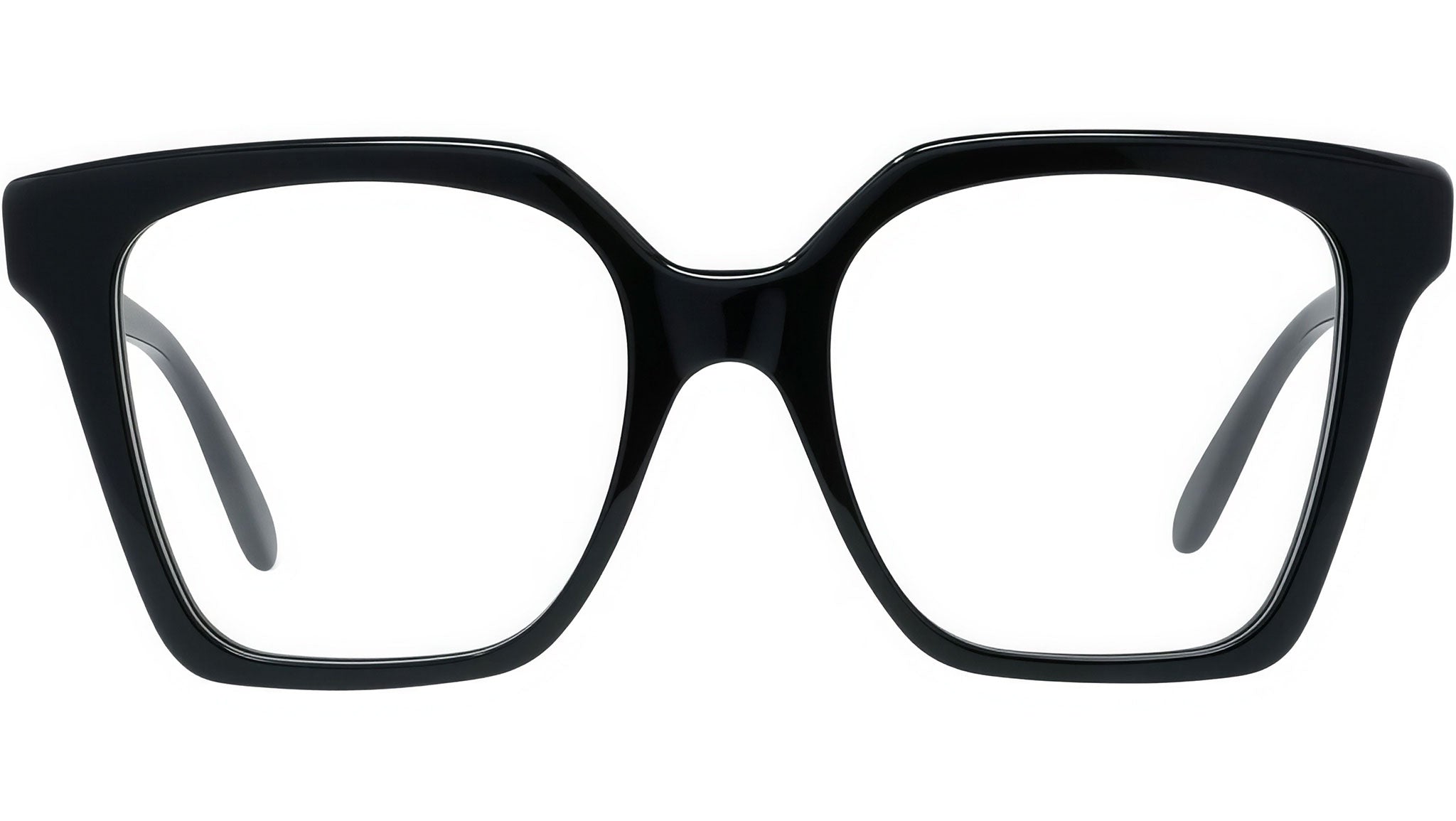 Slim Black Square Eyeglasses