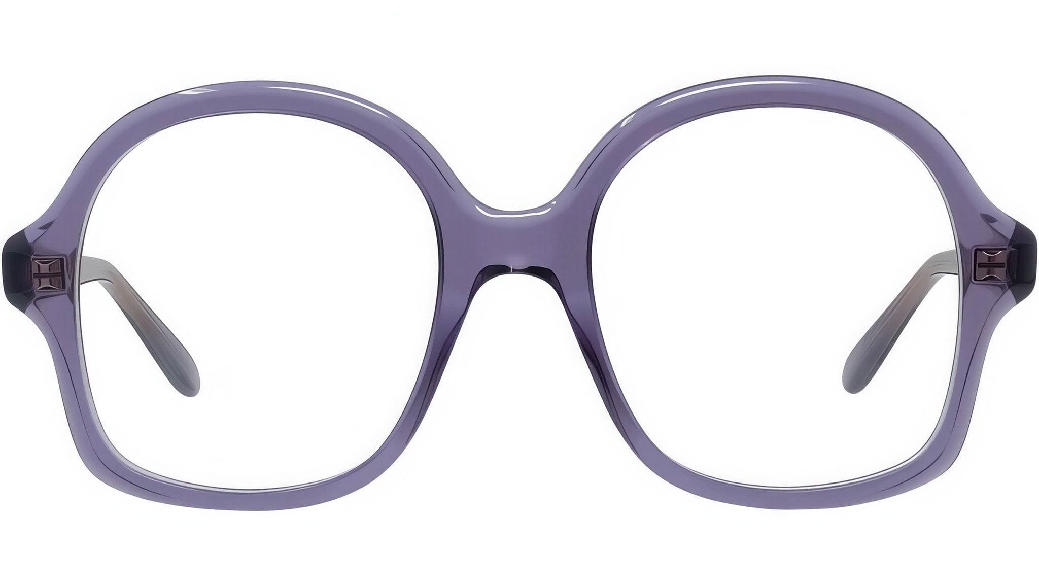 Slim Purple Geometric Eyeglasses