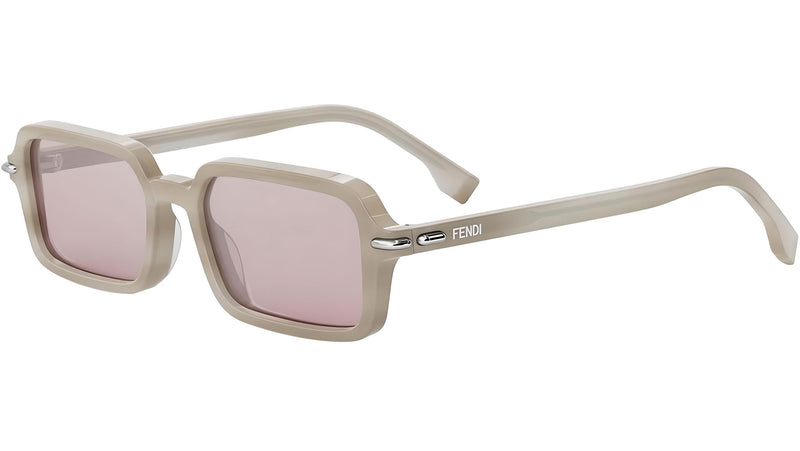 Fendi Selleria Beige Rectangular Sunglasses