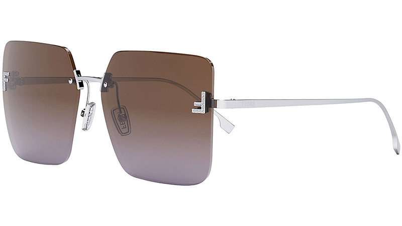 Fendi First Silver Square Sunglasses