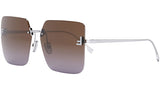 Fendi First Silver Square Sunglasses