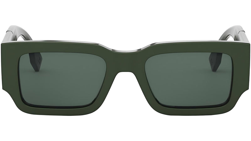 Fendi Diagonal Green Square Sunglasses