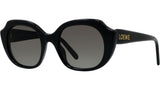 Slim Black Geometric Sunglasses