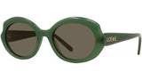 Slim Green Geometric Sunglasses