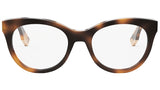 Fendi Way Havana Round Eyeglasses