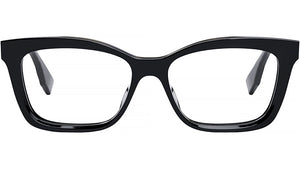 Lettering Black Rectangular Eyeglasses