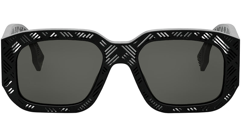 Fendi Shadow Black Rectangular Sunglasses