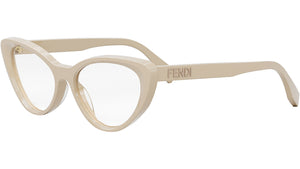 Lettering Beige Oval Sunglasses