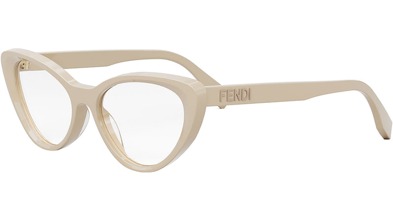 Lettering Beige Oval Sunglasses