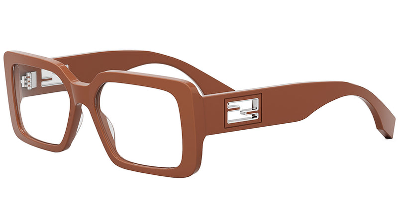 Baguette Havana Rectangular Eyeglasses