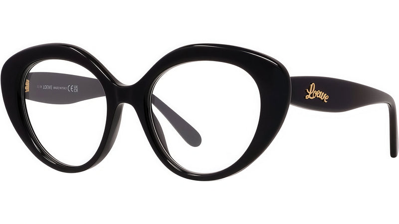 Curvy Black Cat Eye Eyeglasses