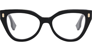 Fendi Bold Black Oval Eyeglasses