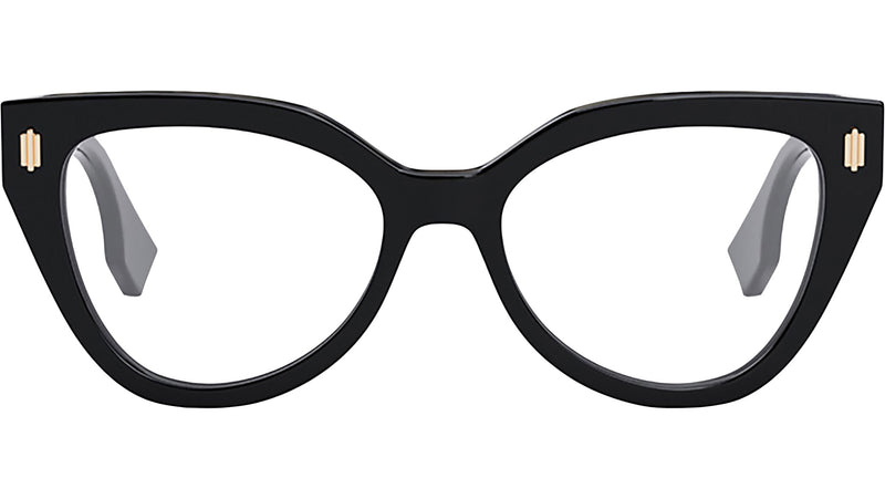 Fendi Bold Black Oval Eyeglasses