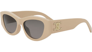 Triomphe Beige Geometric Sunglasses