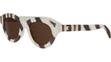 Triomphe Mini Brown Round Sunglasses