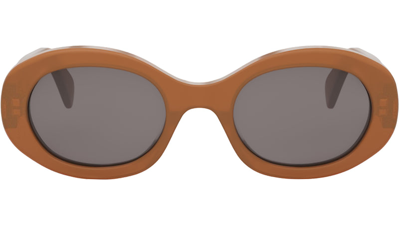 Triomphe Brown Oval Sunglasses